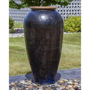 Tuscany FNT50487 Ceramic Triple Vase Complete Fountain Kit Vase Fountain Blue Thumb